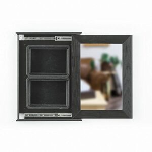 30-inch Concealed Storage Wall Mirror with Hidden Gun Compartment. one of the best gun safe mirror
