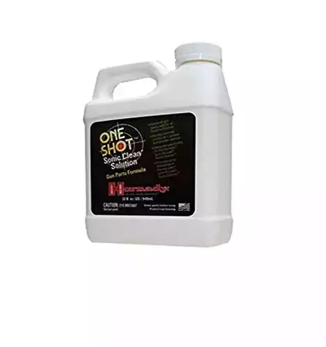 Hornady One Shot Sonic Clean Solution, 1 Quart – Gun Cleaner Solution, Clean All Gun Parts Safely and Quickly – Designed for Use With Hornady Lock-N-Load Sonic Cleaners – Item 043360