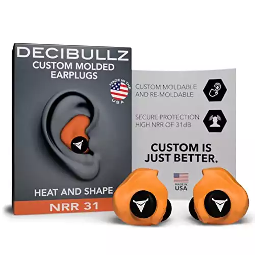 Decibullz - Custom Molded Earplugs, 31dB Highest NRR, Comfortable Hearing Protection for Shooting...