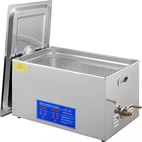 VEVOR 30L Industrial Ultrasonic Cleaner with Digital Timer&Heater 40kHz Professional Large Ultrasonic Cleaner Total 1200W for Wrench Tools Industrial Parts Mental Instrument Apparatus Cleaning