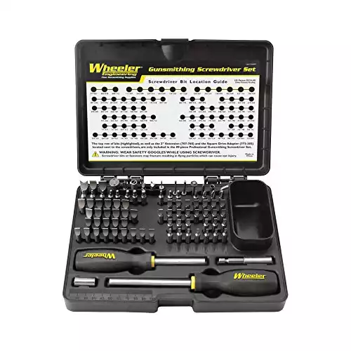 Wheeler Engineering 89-Piece Deluxe Screwdriver Set with Durable Construction and Storage Case for Gunsmithing and Maintenance