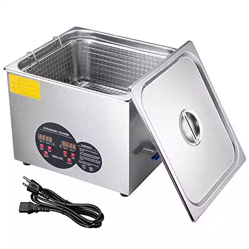 AW Pro Stainless Steel 15 L Liters 760W Ultrasonic Cleaner w/Digital Heater Timer 6 Sets Transducers