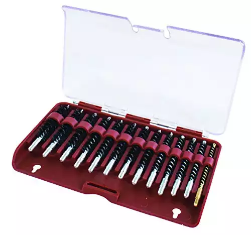 Tipton Nylon Bore Brush Set with 13 Rifle Jags for Firearm Cleaning and Maintenance