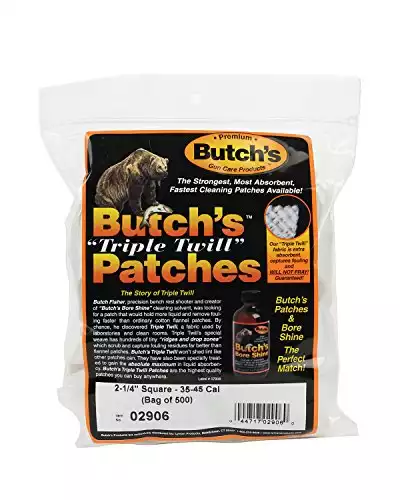 Butch's Twill Cleaning Patches (Bag of 500) (2-1/4-Inch)