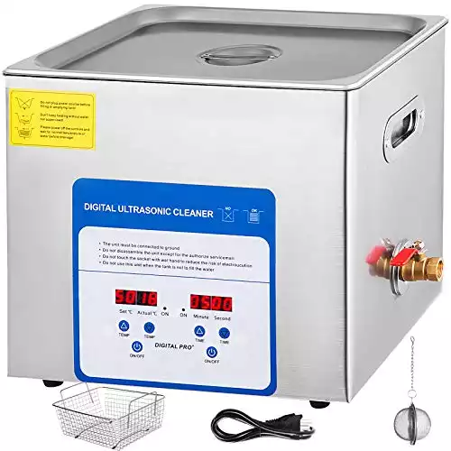 Mophorn 10L Professional Ultrasonic Cleaner 304&316 Stainless Steel Ultrasonic Parts Cleaner